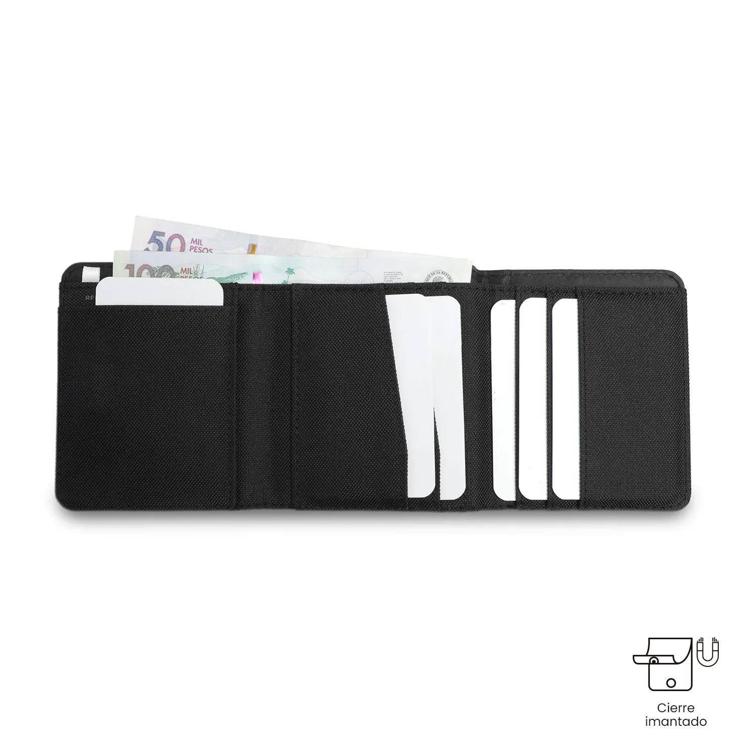 BILLETERA TOTTO WOOD 2 GRANDE RFID BLOCKER - NEGRO - Imagen 4