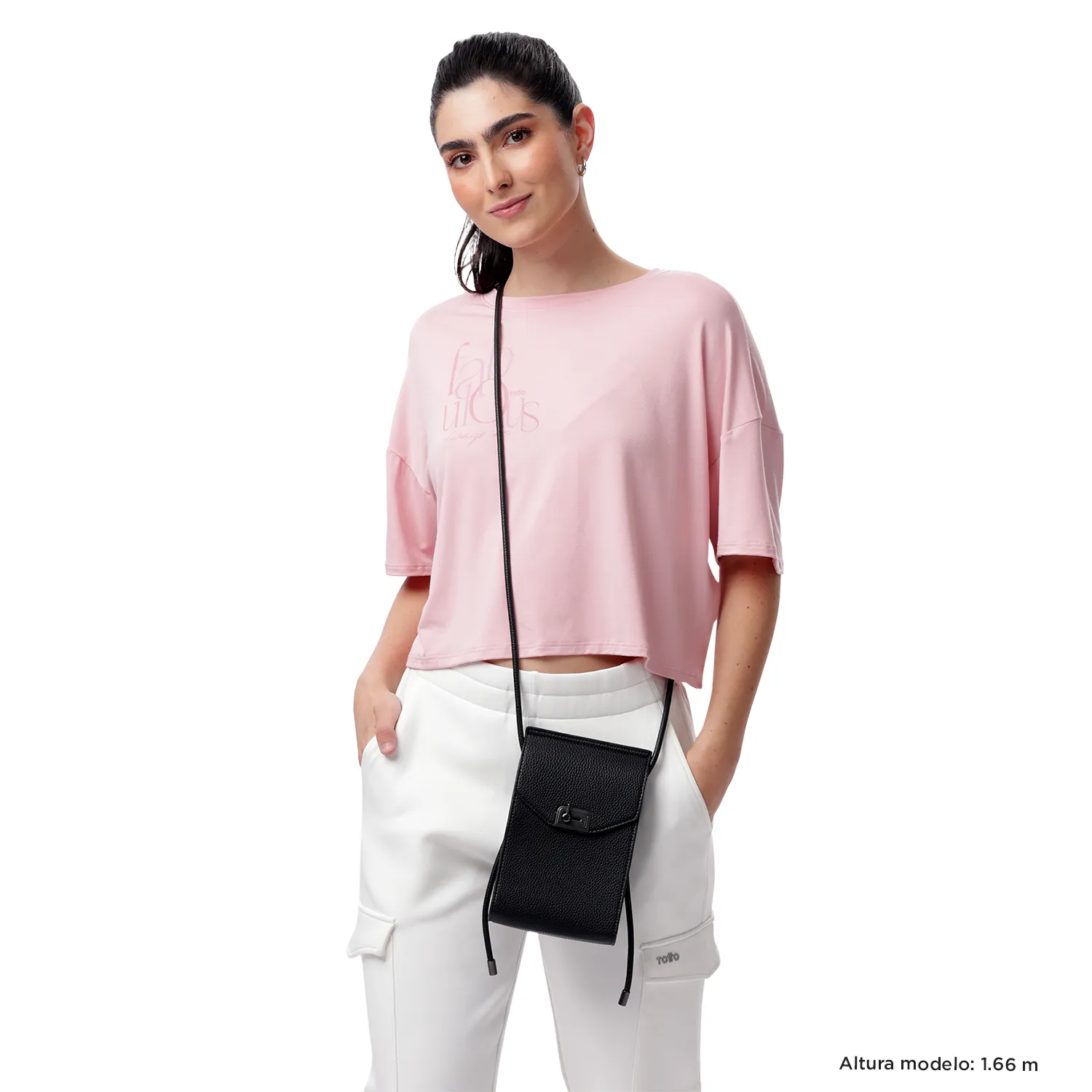 BOLSO TOTTO SMOOTH PEQUEÑO - NEGRO - Imagen 2