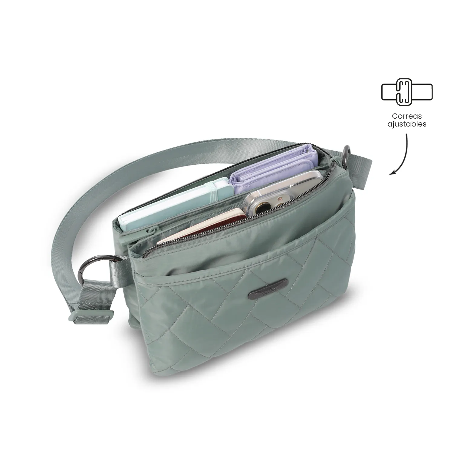 BOLSO TOTTO ASIA CROSSBODY - VERDE - Imagen 5