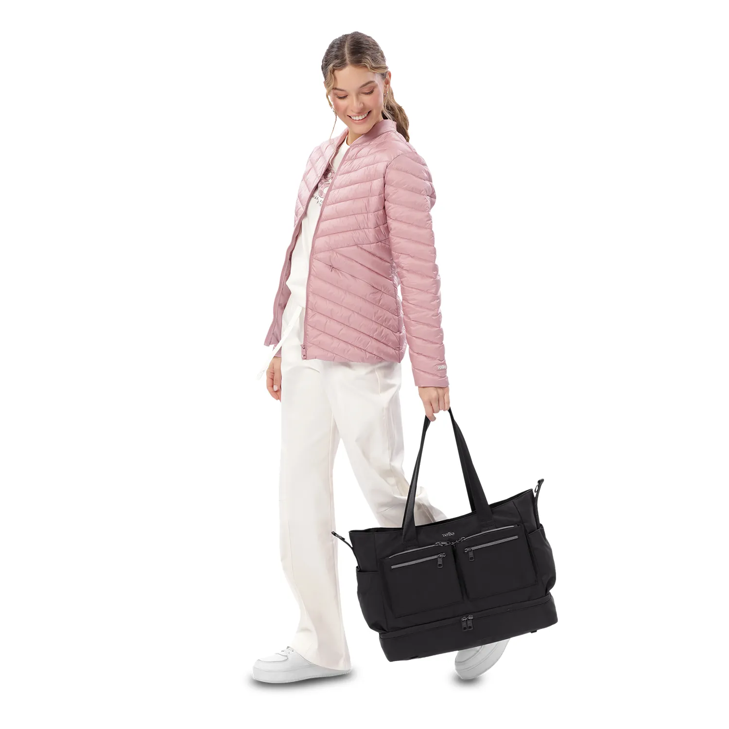 BOLSO TOTTO DUFFEL BAG MAXI TOTE - NEGRO - Imagen 7