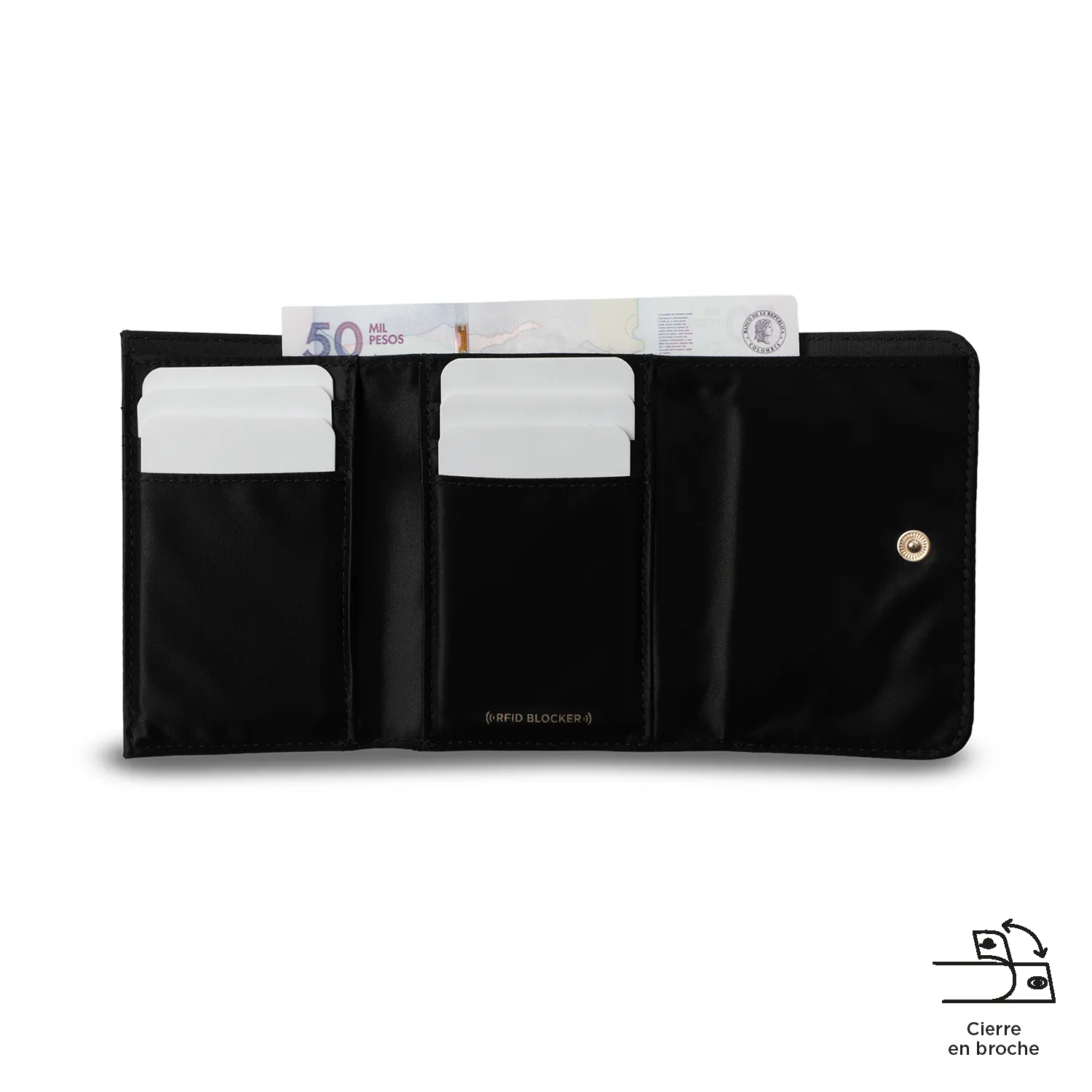 BILLETERA TOTTO BEL 2.0 MEDIANA - NEGRO - Imagen 4