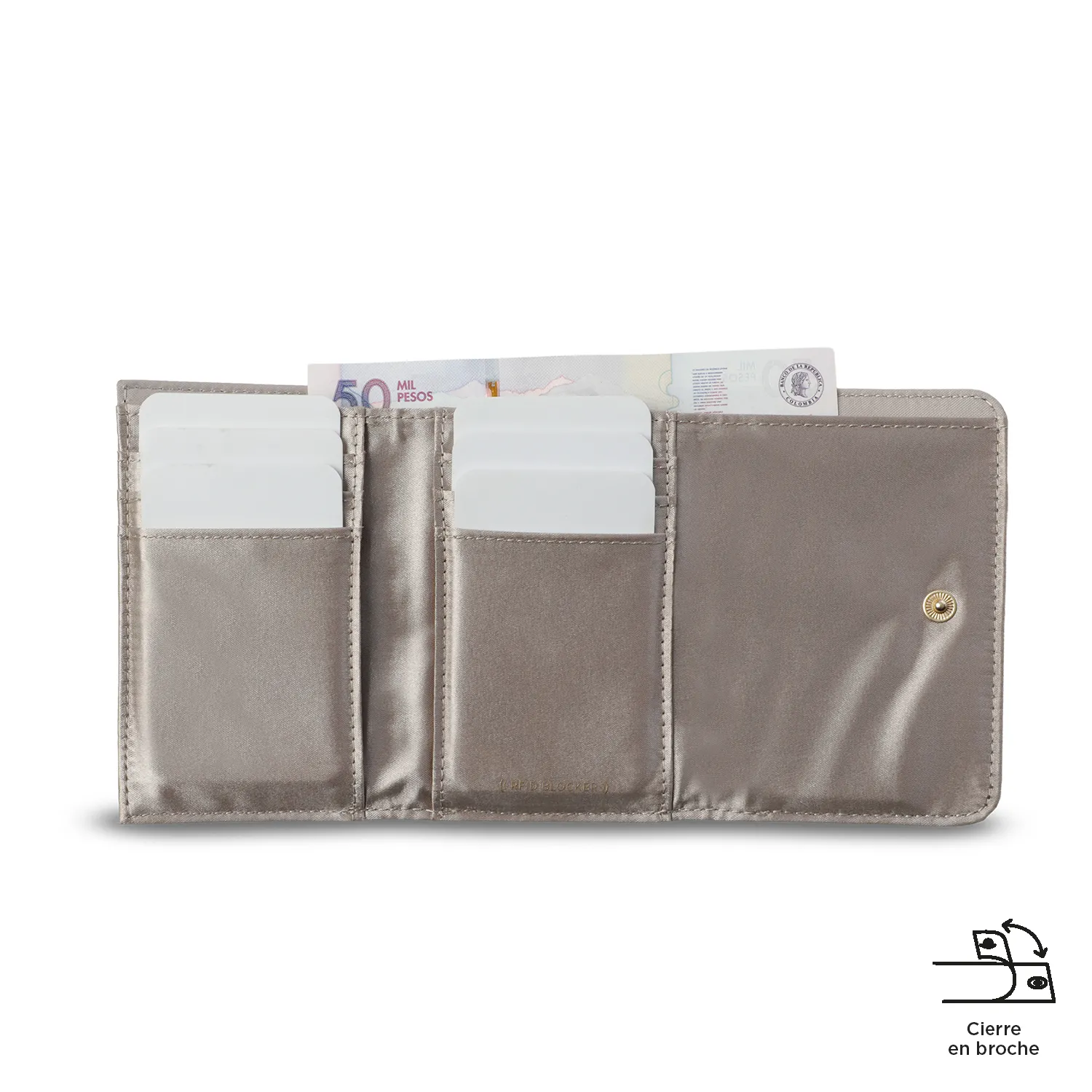 BILLETERA TOTTO BEL 2.0 MEDIANA - BEIGE - Imagen 4
