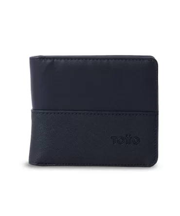 BILLETERA TOTTO SAFFIANO KRI RFID BLOCKER - AZUL