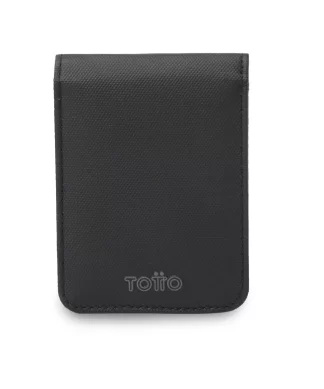 BILLETERA TOTTO WOOD PEQUEÑA RFID BLOCKER - NEGRO