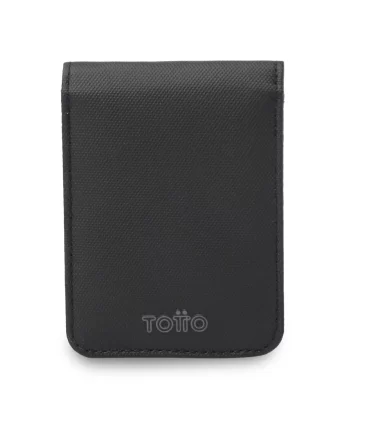 BILLETERA TOTTO WOOD PEQUEÑA RFID BLOCKER - NEGRO