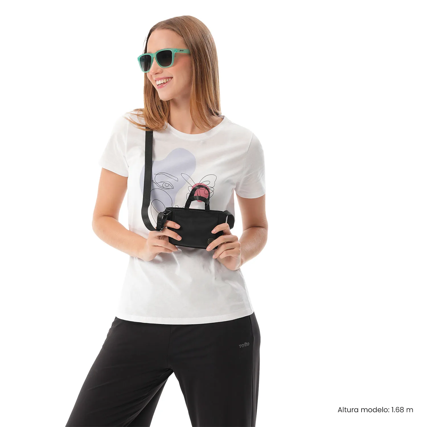 BOLSO COSMETIQUERA TOTTO CORNEANA MINI - NEGRO - Imagen 2