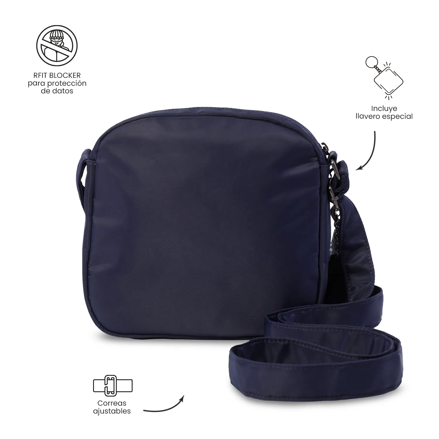 BOLSO TOTTO CORNEANA CROSSBODY - AZUL - Imagen 4