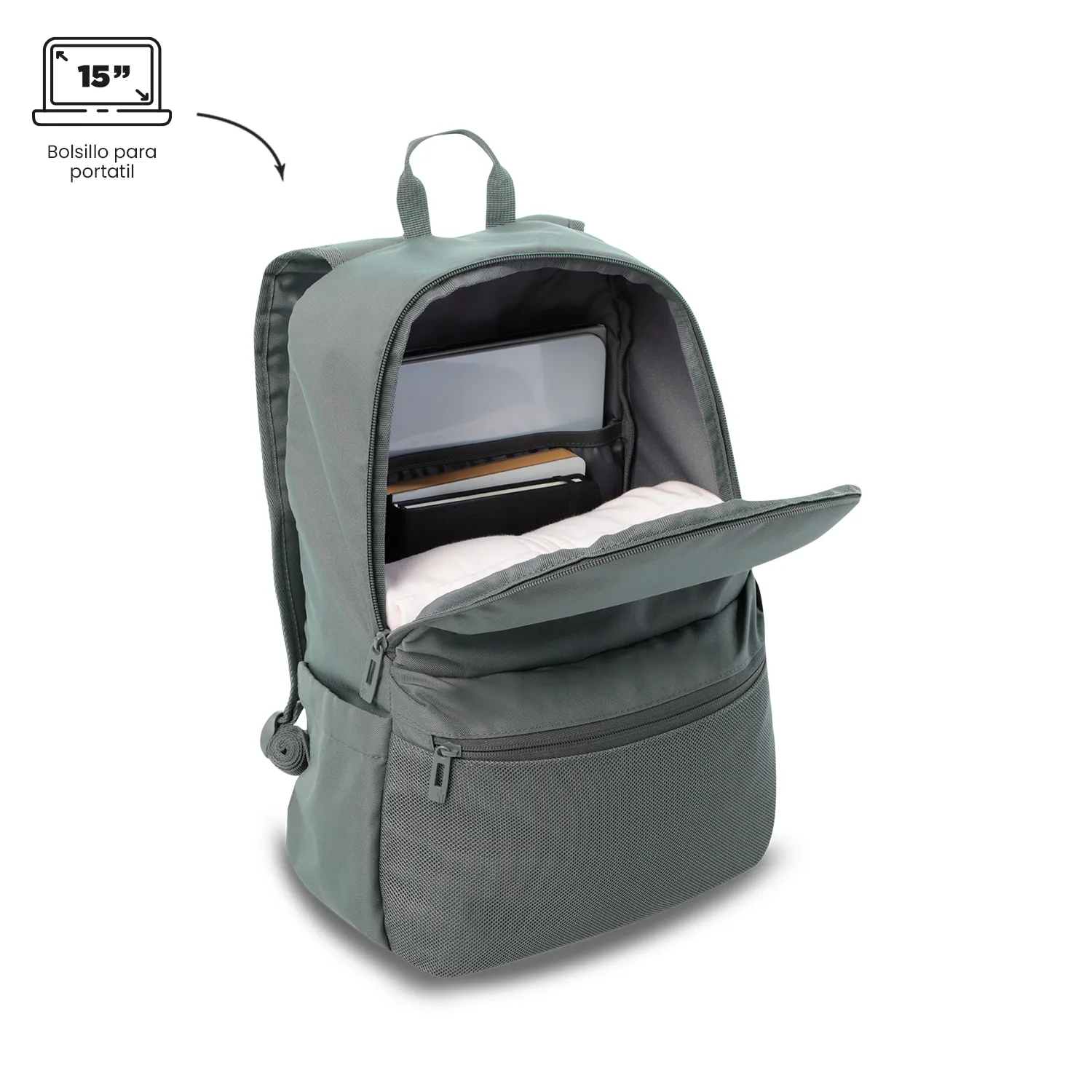 MORRAL TOTTO DRAGONAR NILO PORTA PC 13" - TALLA M - GRIS - Imagen 5