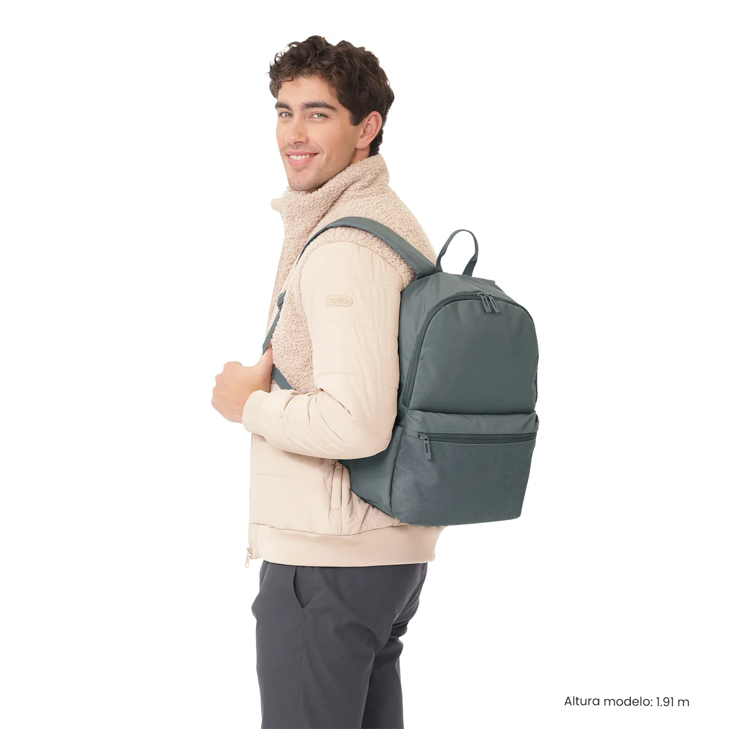 MORRAL TOTTO DRAGONAR NILO PORTA PC 13" - TALLA M - GRIS - Imagen 2