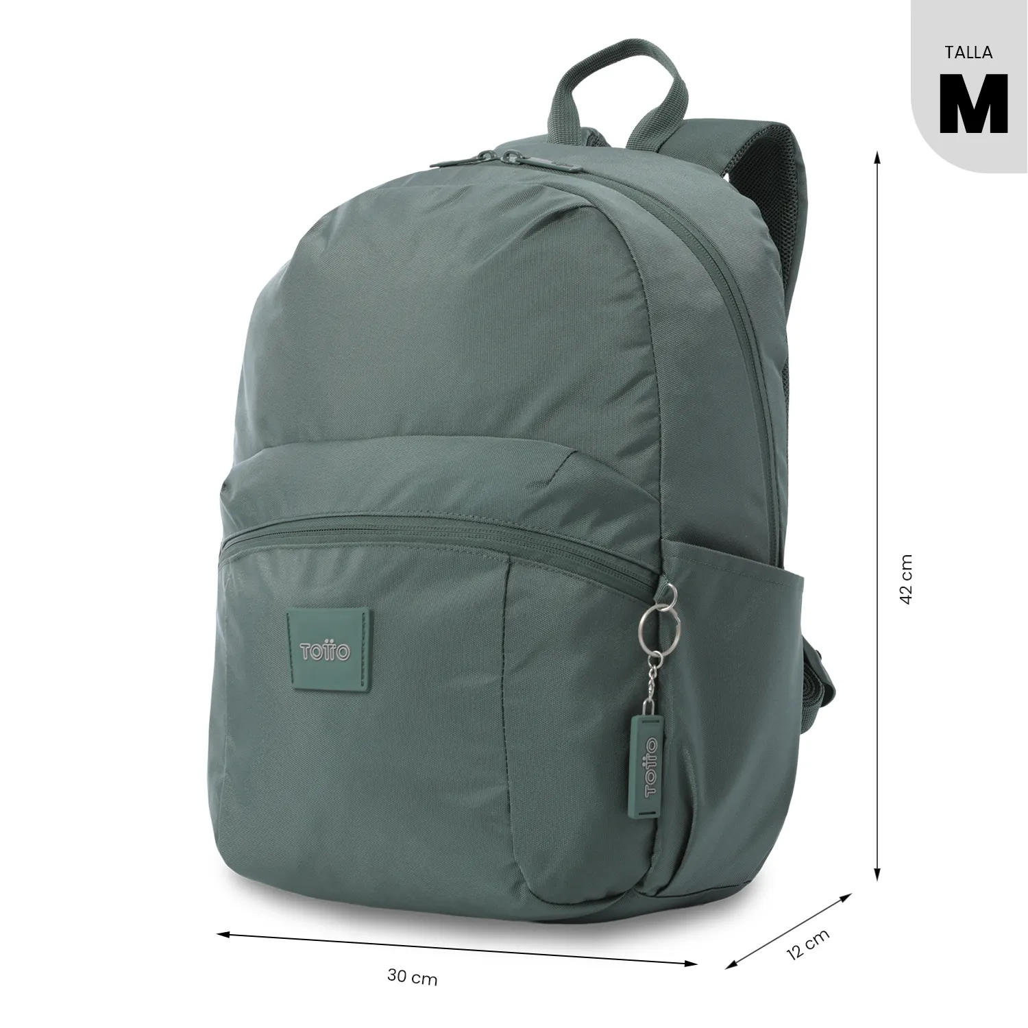 MORRAL TOTTO TRIK 2.0 PORTA PC 14" - TALLA M - VERDE - Imagen 2
