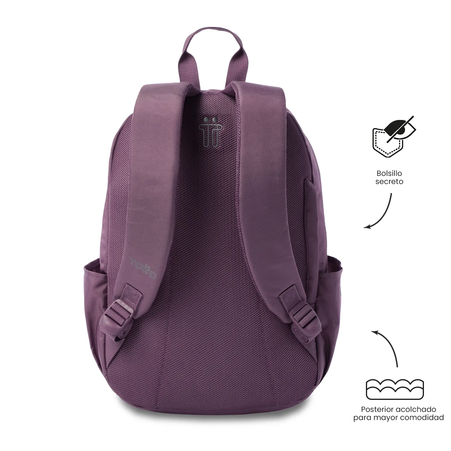 MORRAL TOTTO TRIK 2.0 PORTA PC 14" - TALLA M - MORADO - Imagen 4