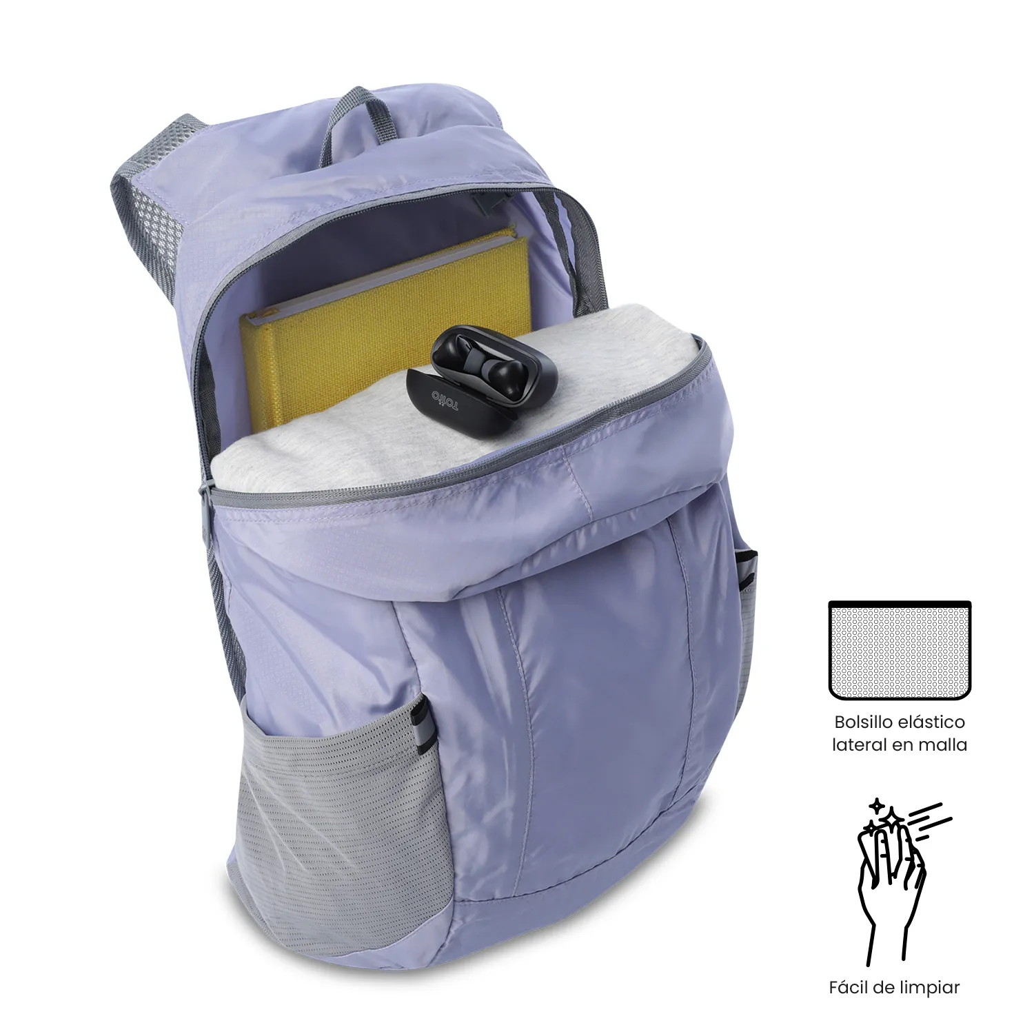 MORRAL TOTTO PLEGABLE TROKER - LILA - Imagen 6