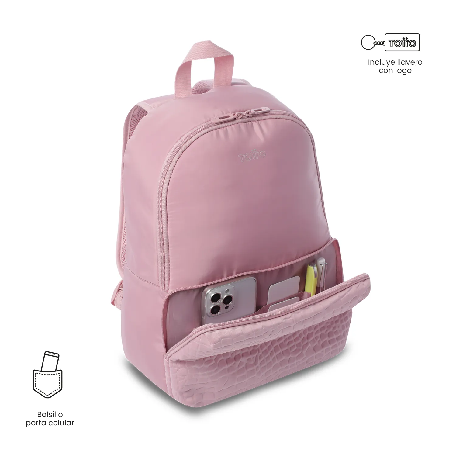 MORRAL TOTTO PALENCIA PORTA PC 13" - ROSADO - Imagen 6