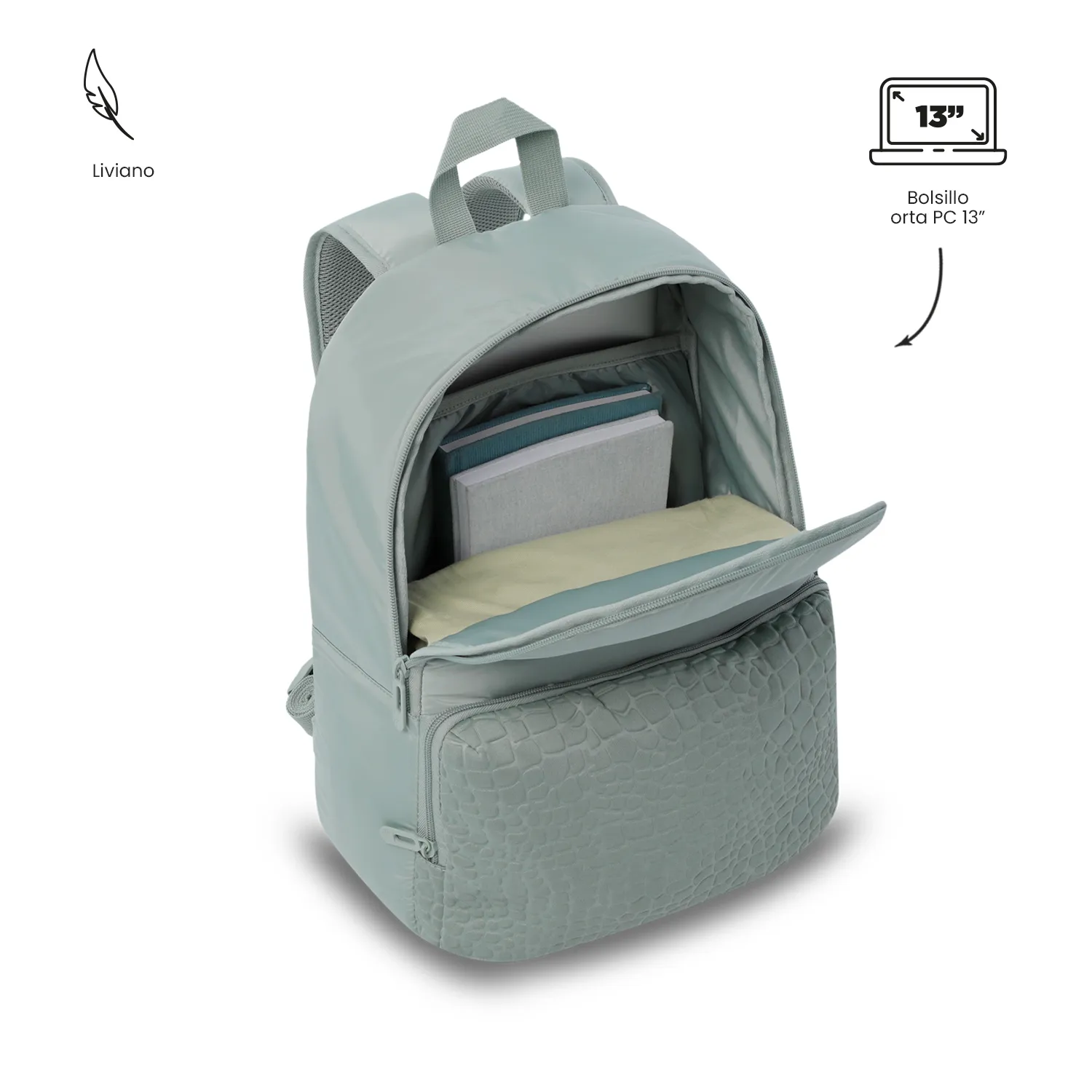 MORRAL TOTTO PALENCIA PORTA PC 13" - VERDE - Imagen 5