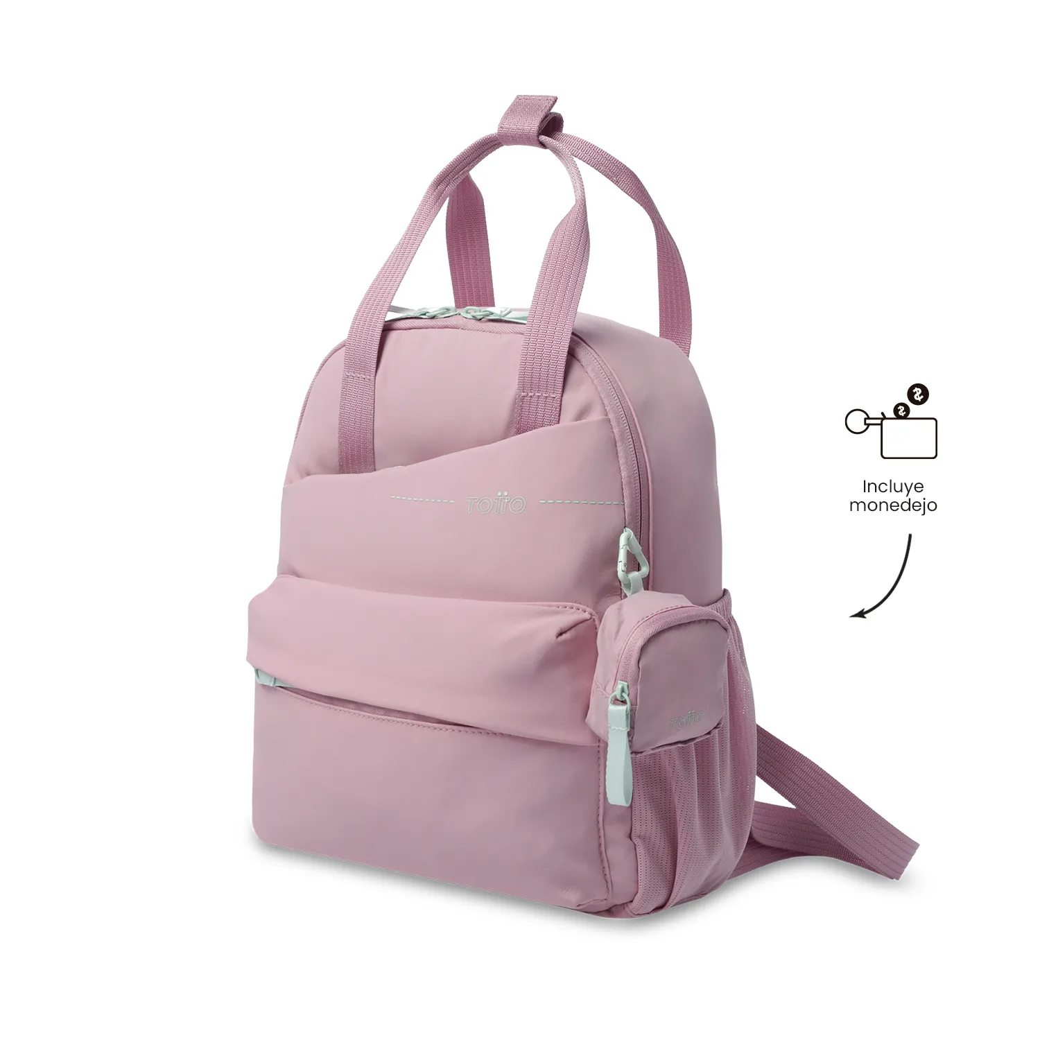 BOLSO MORRAL TOTTO SUZUKA PORTA TABLET 10" - ROSADO - Imagen 6