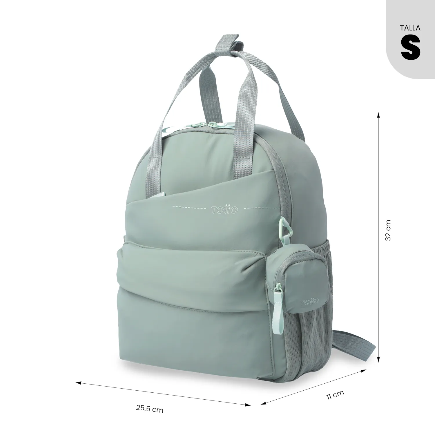 BOLSO MORRAL TOTTO SUZUKA PORTA TABLET 10" - VERDE - Imagen 3