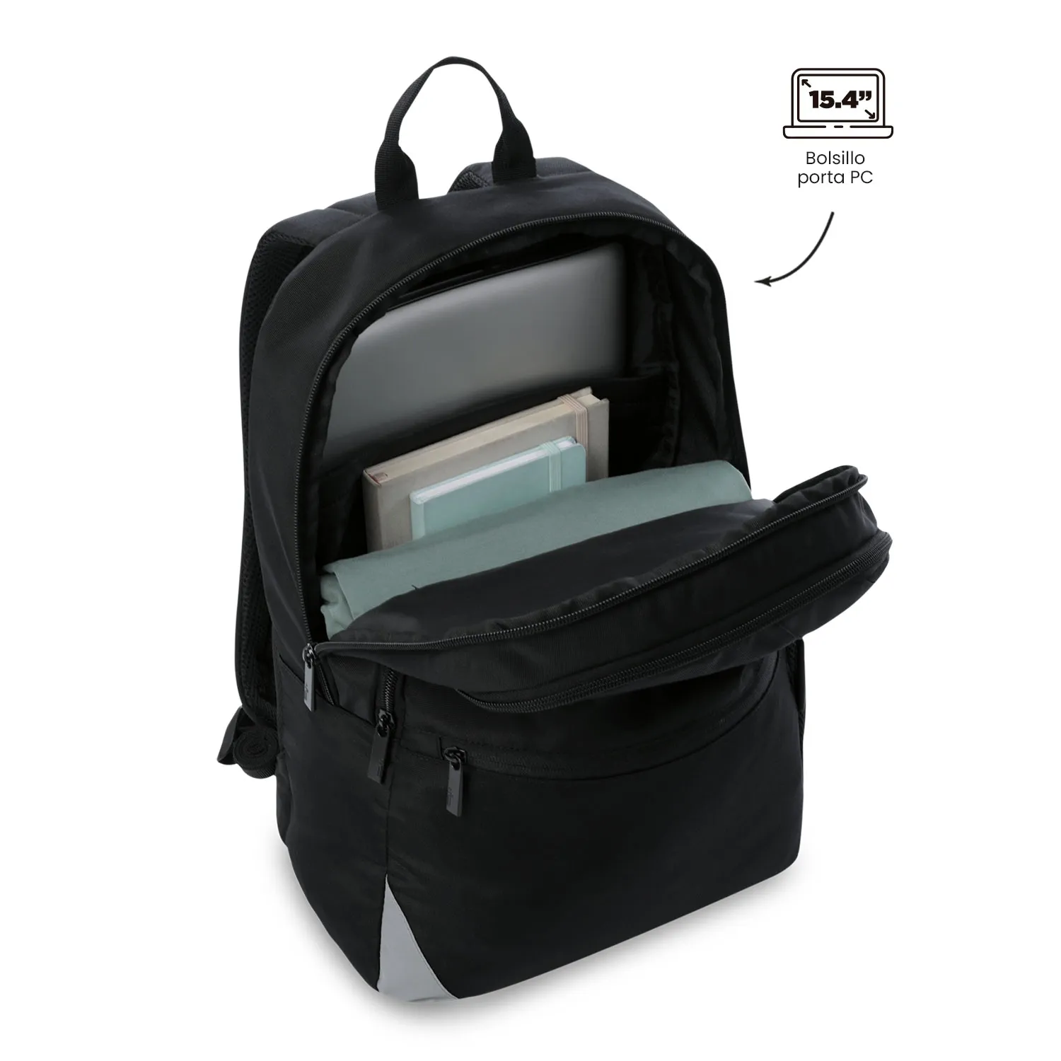 MORRAL TOTTO KOJI PORTA PC 15.4" - TALLA L - NEGRO - Imagen 5