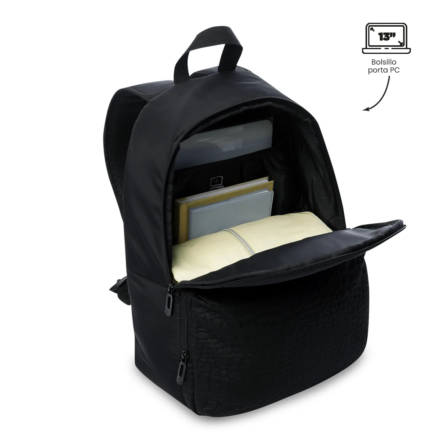 MORRAL TOTTO PALENCIA PORTA PC 13" - NEGRO - Imagen 5