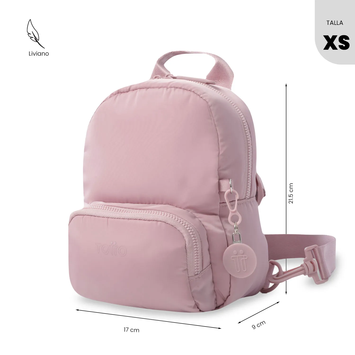 BOLSO MORRAL TOTTO YUEN 2.0 3 EN 1 - ROSADO - Imagen 3