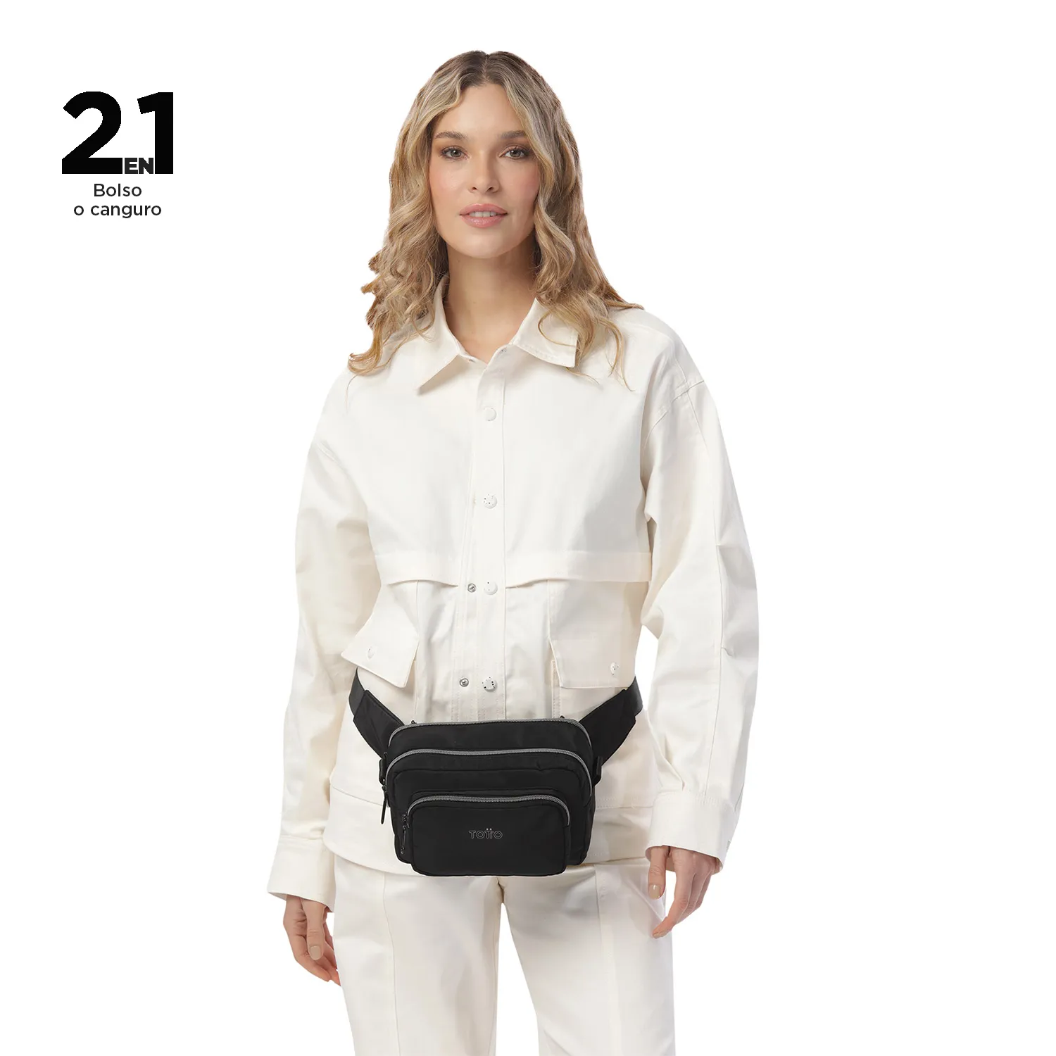 BOLSO TOTTO FUNTY 3.0 2 EN 1 - NEGRO - Imagen 3