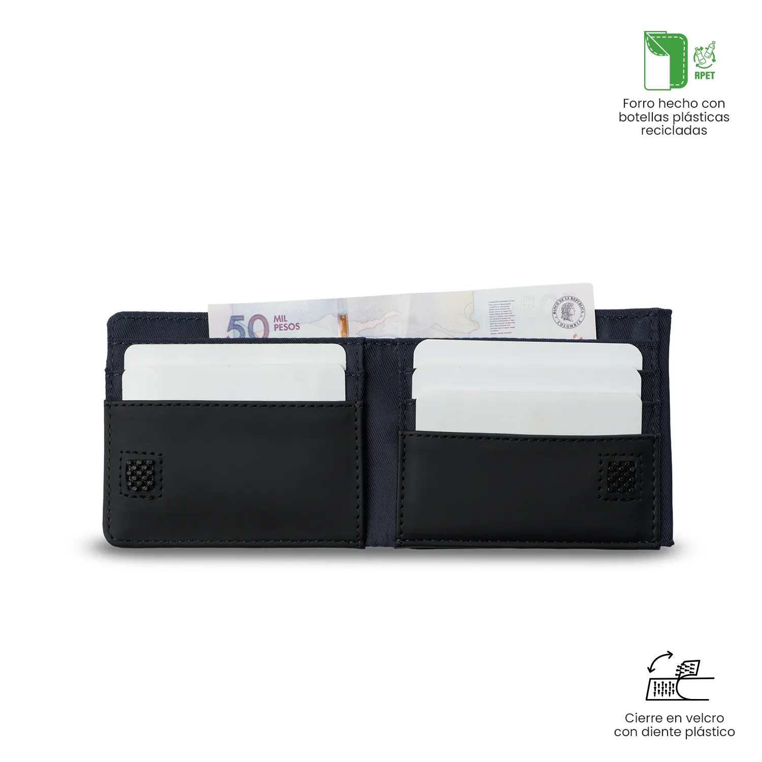 BILLETERA TOTTO NEXUS GRANDE RFID BLOCKER - AZUL - Imagen 4