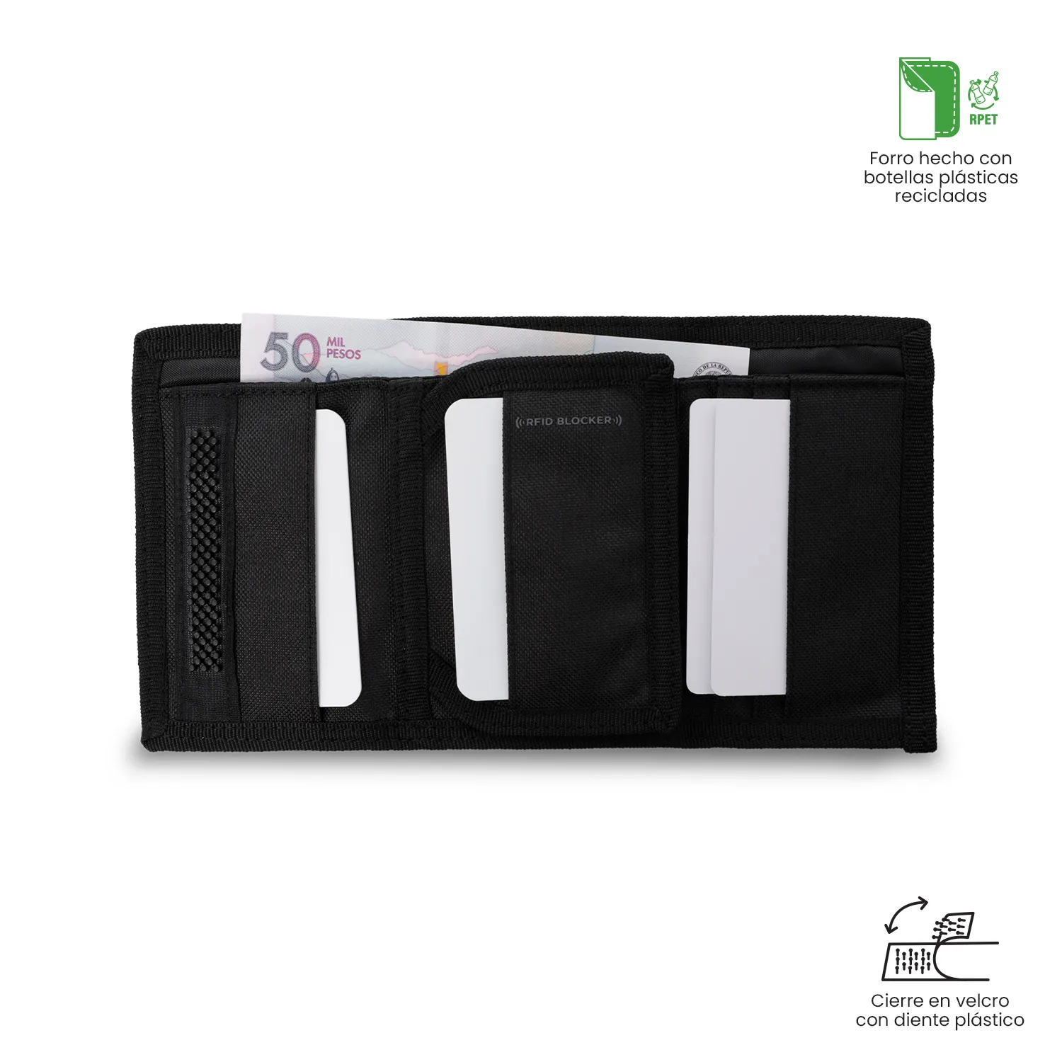 BILLETERA TOTTO RIVA RFID BLOCKER - NEGRO - Imagen 4