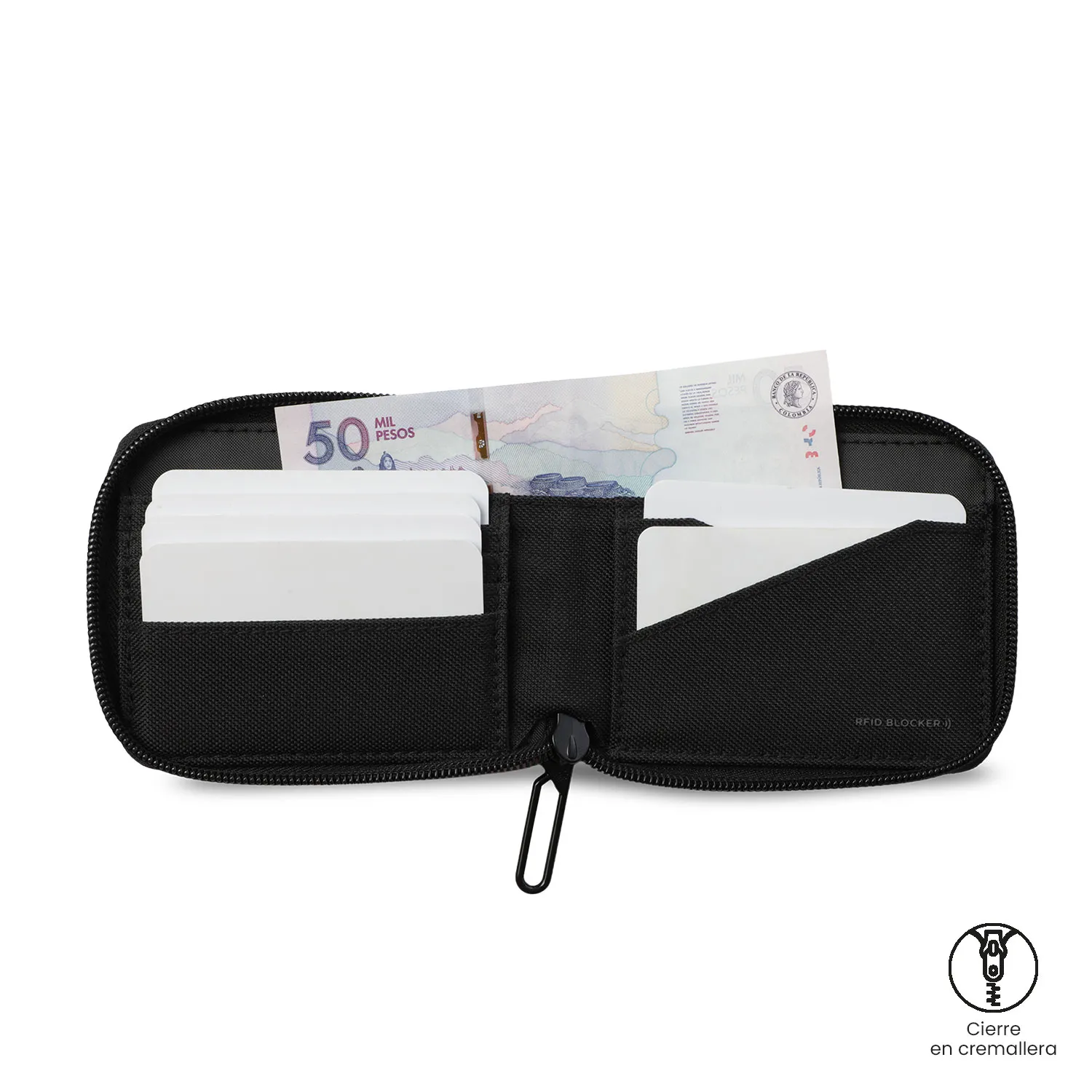BILLETERA TOTTO WOOD RFID BLOCKER - NEGRO - Imagen 4