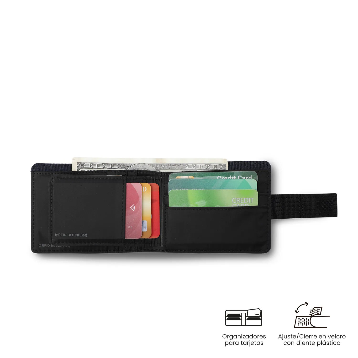 BILLETERA TOTTO GOBI RFID BLOCKER - AZUL - Imagen 4