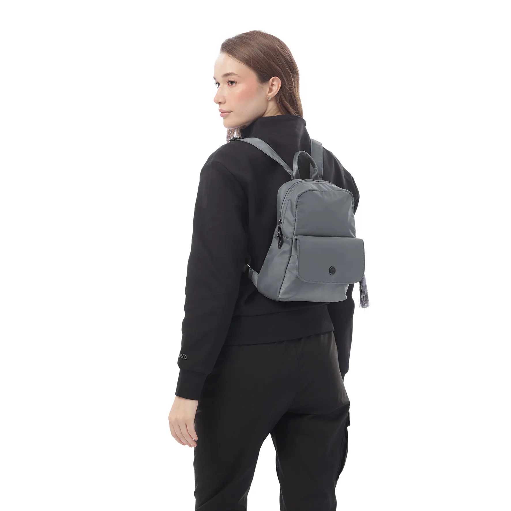BOLSO MORRAL TOTTO CORNEANA - GRIS - Imagen 7