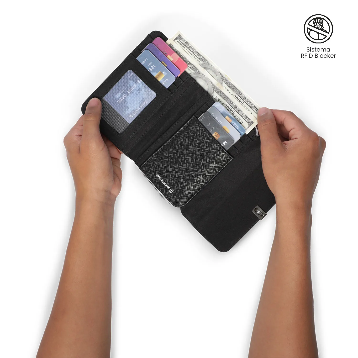BILLETERA TOTTO SOUL RFID BLOCKER - LILA - Imagen 3