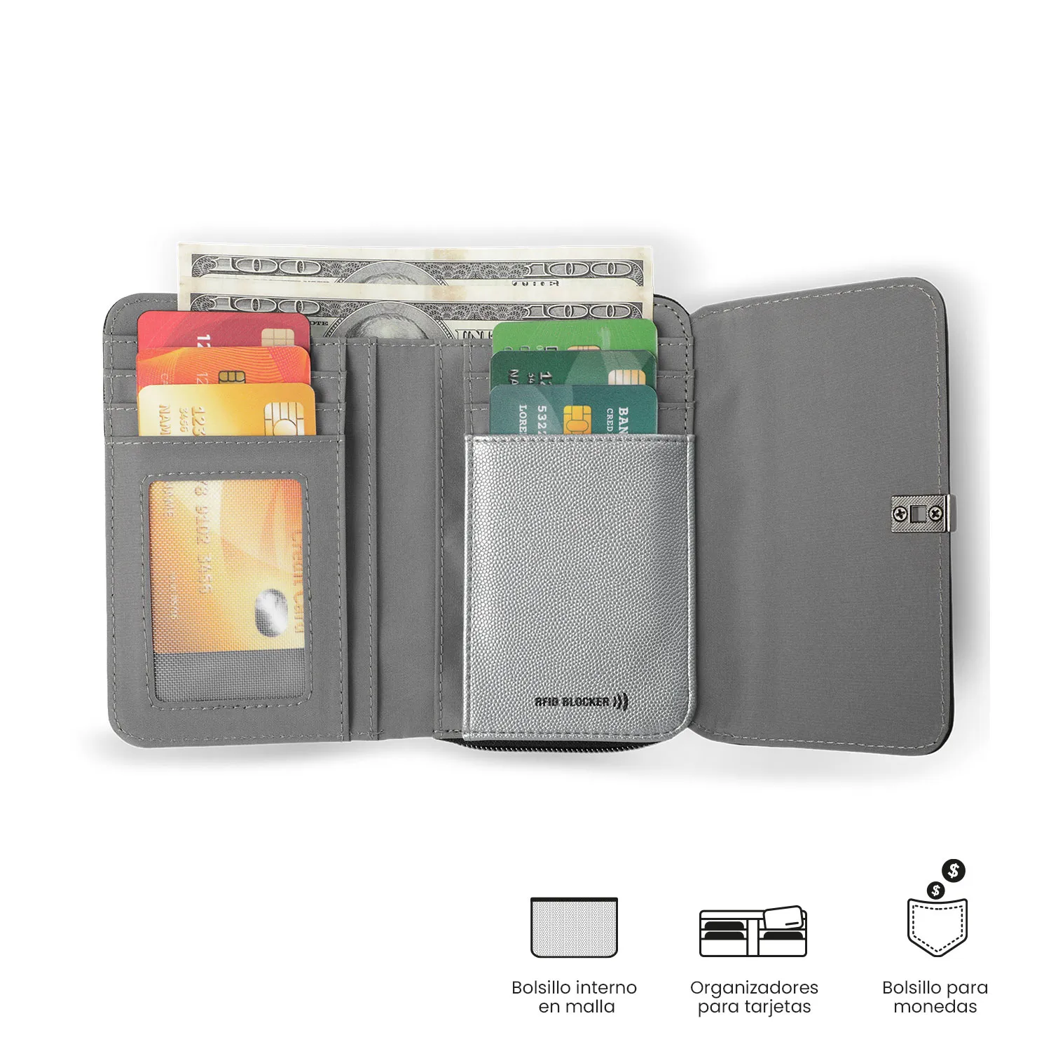 BILLETERA TOTTO SOUL RFID BLOCKER - NEGRO - Imagen 4