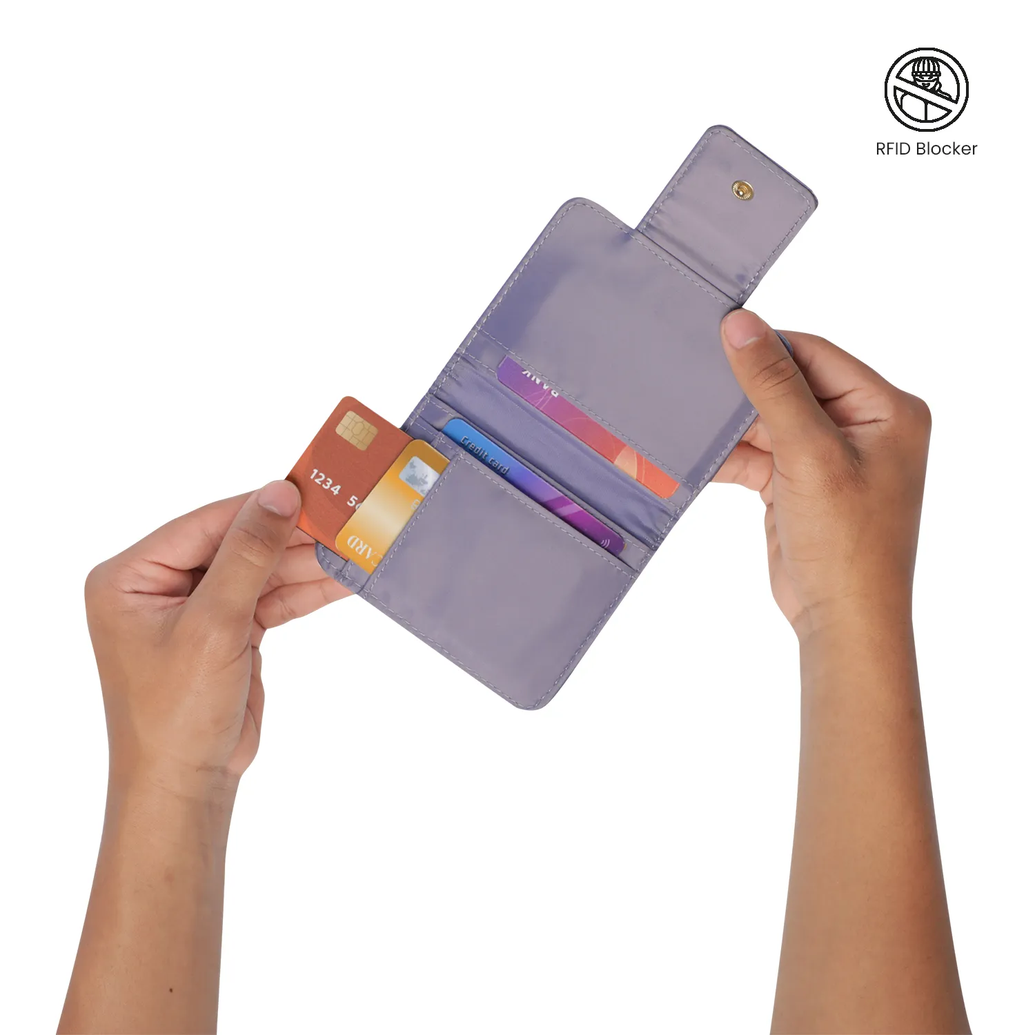 PORTADOCUMENTOS TOTTO BEL RFID BLOCKER - MORADO - Imagen 3
