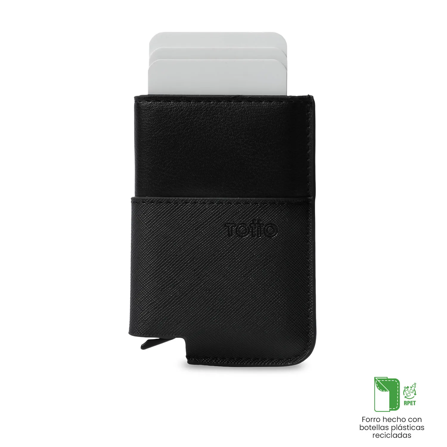 PORTADOCUMENTOS TOTTO SAFFIANO RFID BLOCKER - NEGRO - Imagen 4