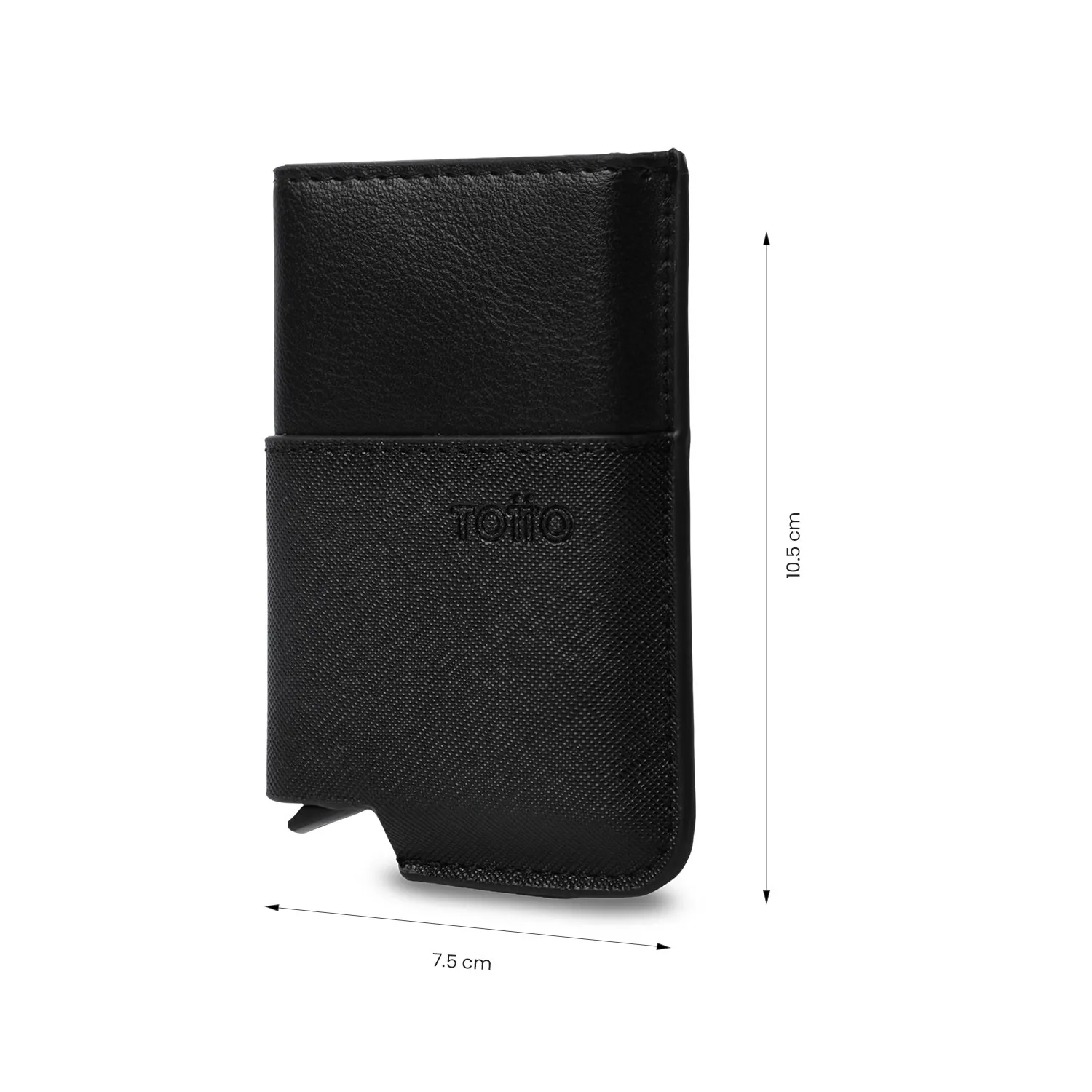 PORTADOCUMENTOS TOTTO SAFFIANO RFID BLOCKER - NEGRO - Imagen 2