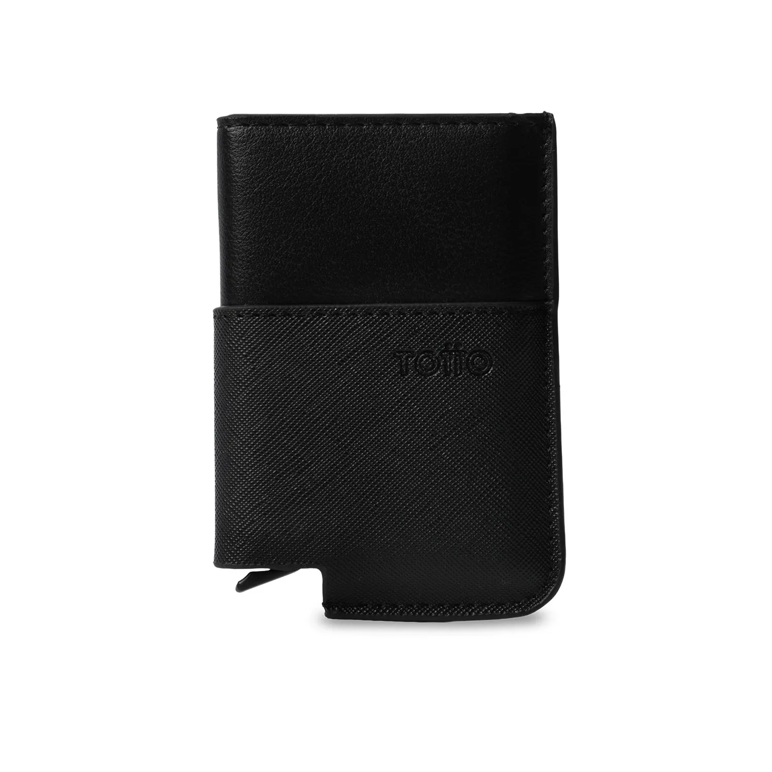 PORTADOCUMENTOS TOTTO SAFFIANO RFID BLOCKER - NEGRO