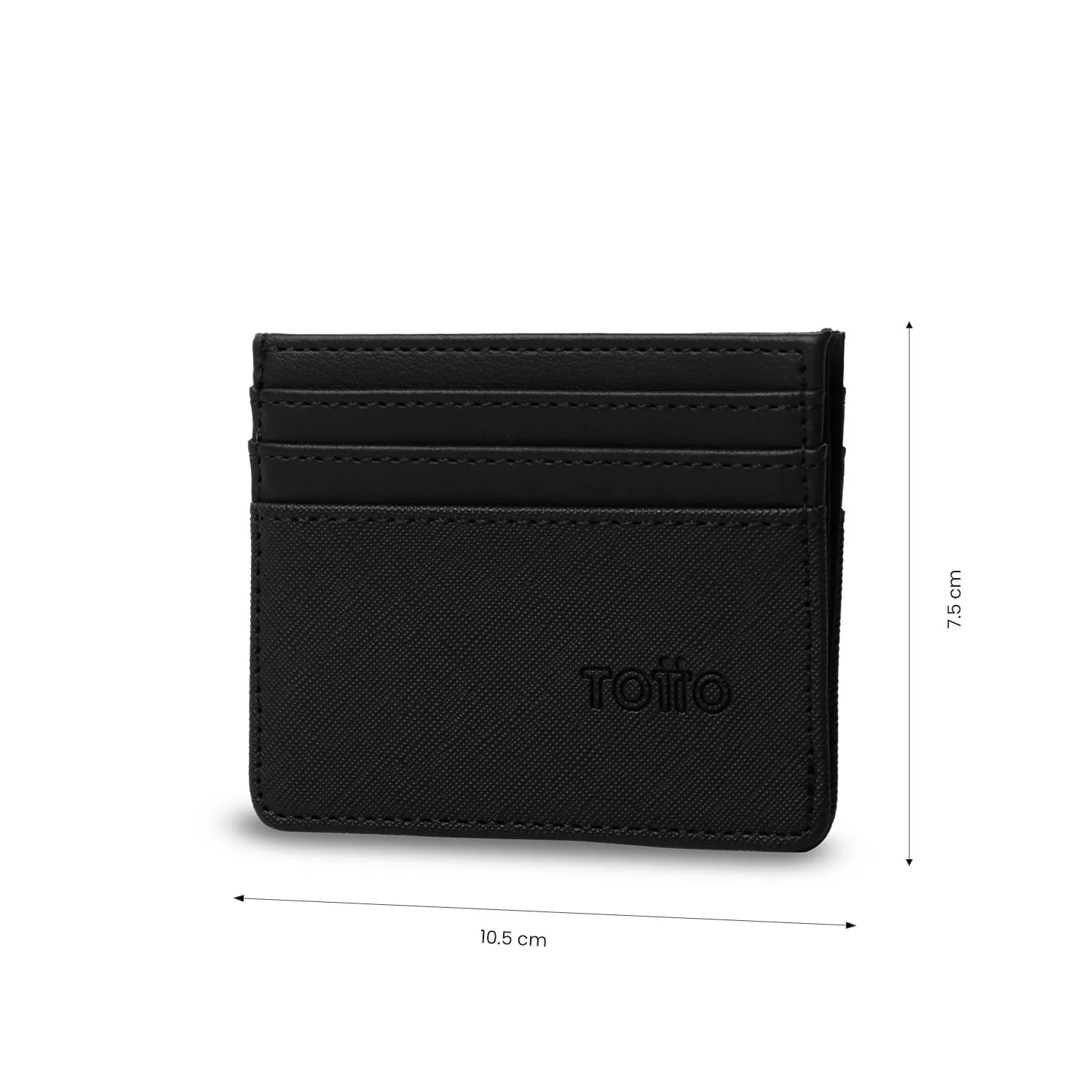 PORTADOCUMENTOS TOTTO SAFFIANO 2 RFID BLOCKER - NEGRO - Imagen 2