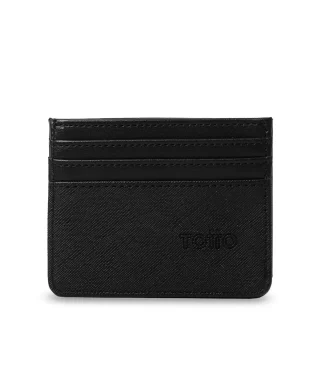 PORTADOCUMENTOS TOTTO SAFFIANO 2 RFID BLOCKER - NEGRO
