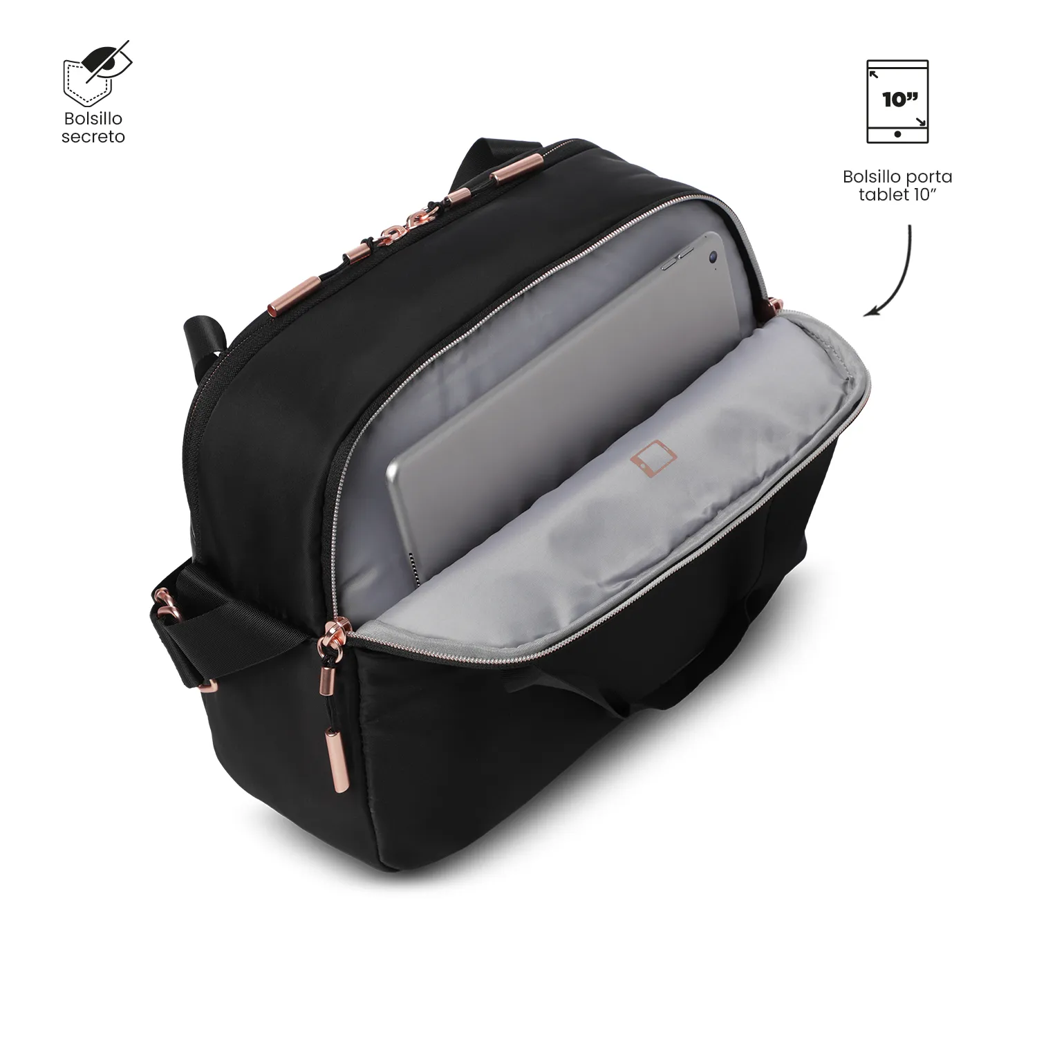 BOLSO TOTTO ROXANNE - NEGRO - Imagen 5