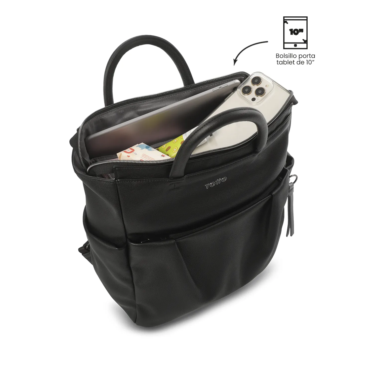 BOLSO TOTTO SOUL - NEGRO - Imagen 5